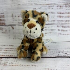 Mini Wishpets Zooite Plush Leopard Stuffed Animal 5"  Soft Toy 2006 Lovey Vtg